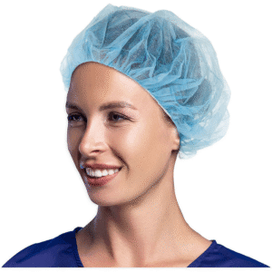 Disposable Non-Woven Bouffant Cap, Hand Made Round Hairnet