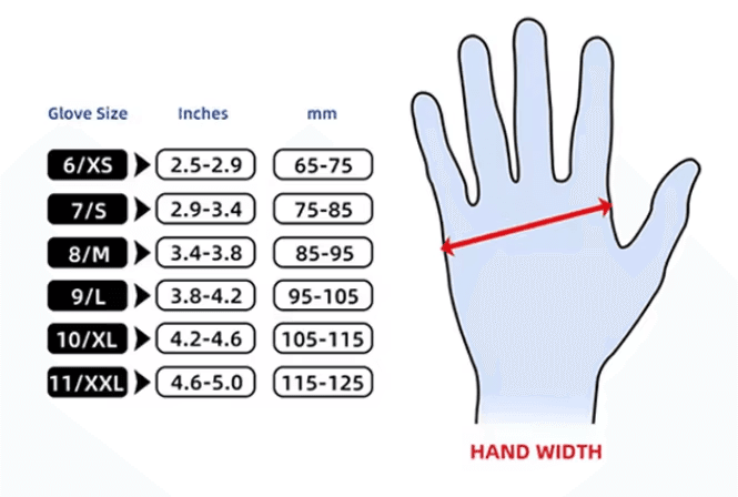 Vinyl Gloves Size Option