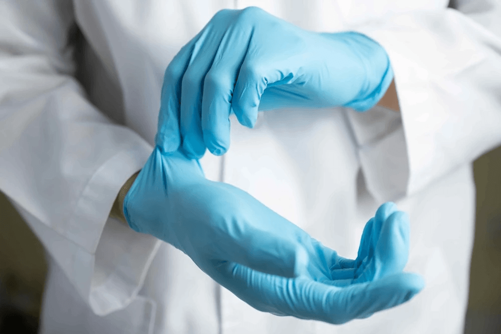 Disposable nitrile gloves